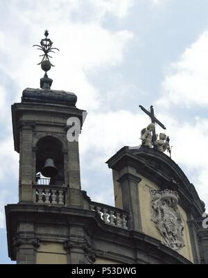 ARTE SIGLO XVIII. ESPAÑA. La Iglesia PONTIFICIA DE SAN MIGUEL. Construida entre los años 1739 y 1746 por varios arquitectos. Detalle. MADRID. España. Foto Stock