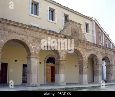 LA RIOJA. MONASTERIO de Nuestra Señora de Vico. Dedicado a la patrona de Arnedo. Fue fundado en 1456 por el Conde de Haro, y reconstruido en el s. XVIII. Alrededores de ARNEDO (Valle del Cidacos). España. Foto Stock