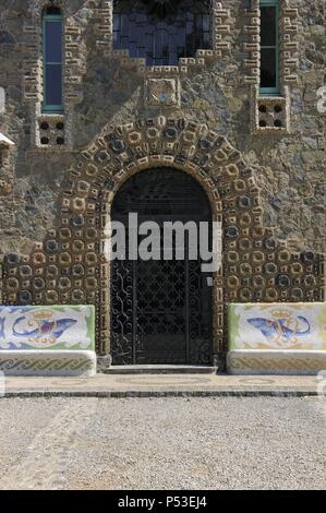 Torre de Bellesguard (1900-1903), de Antoni Gaudí, Carrer de Bellesguard 16. Foto Stock