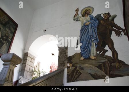 Ecuador.Quito.centro historico.convento di La Merced (XVII secolo). Chiostro principale. Foto Stock