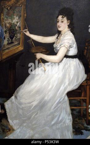 Edouard Manet (1832-1883). Pittore Francese. Eva Gonzales, 1870. Olio su tela. Galleria Nazionale. Londres. In Inghilterra. Regno Unito. Foto Stock