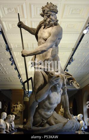 Nettuno e Triton da artisht italiano Gian Lorenzo Bernini (1598-1680). 1622-23. In stile barocco. Victoria and Albert Museum. Londra. In Inghilterra. Regno Unito. Foto Stock