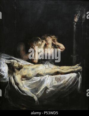 Peter Paul Rubens (1577-1640). Pittore fiammingo. Il compianto su Cristo morto, 1610-1611. Olio su pannello. Gemaldegalerie. Berlino. Germania. Foto Stock