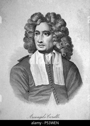 Arcangelo Corelli (1653-1713), violinista compositor y de música barroca. Foto Stock