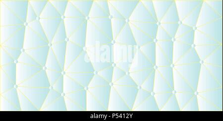 Luce bassa blu poli vettore gradiente con texture giallo le linee di connessione dei punti blu come una rete. Illustrazione Vettoriale