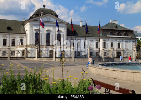 La Slovacchia, Bratislava, Grassalkovich Palace, il palazzo presidenziale, Foto Stock