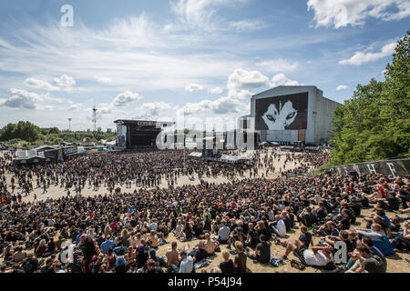 Danimarca Copenhagen - Giugno 23, 2018. Affacciato sulla zona del festival di Danish hard rock e heavy metal festival Copenhell 2018 a Copenaghen. (Photo credit: Gonzales foto - Thomas RASMUSSEN). Foto Stock
