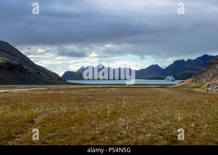 Shackleton Valley, Isola Georgia del Sud Foto Stock