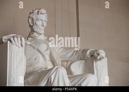 Chiusura del Lincoln Memorial statua Foto Stock