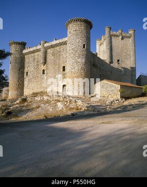 Spagna. Torija. Castello. Fortezza militare costruita dai Templari nel XI secolo. Foto Stock
