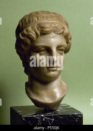 Arte romana. Calahorra la signora. Busto. 2° secolo. Da La Clineca. Museo di Calahorra. la Rioja. Spagna. Foto Stock