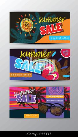 Estate modello di vendita banner Illustrazione Vettoriale