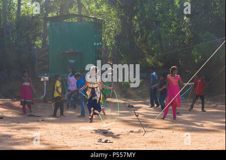 AUROVILLE, India - 4 Marzo 2018: Sangamam Festival. Foto Stock