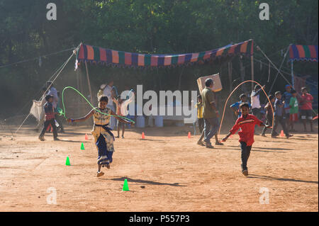 AUROVILLE, India - 4 Marzo 2018: Sangamam Festival. Foto Stock