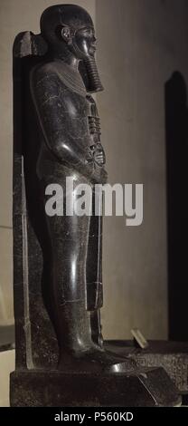 L'Egitto. Statua del dio Ptah. Nuovo Regno. XVIII-XX dinastia. 1550-1070 A.C. Museo Egizio di Torino. L'Italia. Foto Stock