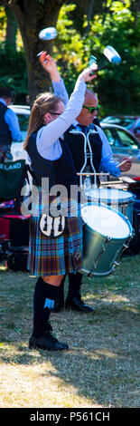 Pipe Band Howth Dublino Foto Stock