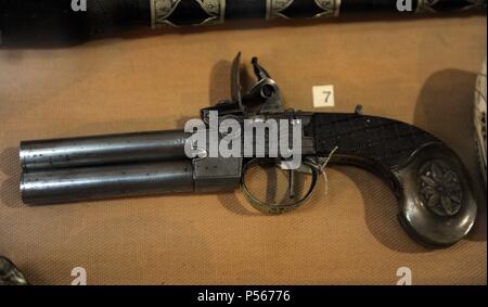 Due cannoni pistola dal Belgio. Xix secolo. Museo di storia e di navigazione. Riga. La lettonia. Foto Stock