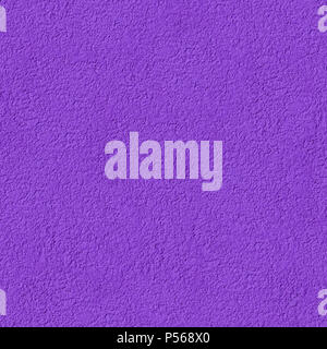 Seamless Texture di Viola intonaci cementizi. Parete in gesso dello sfondo. Configurazione ripetibile con strato di finitura di gesso. Colori saturi Foto Stock