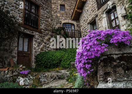 Tipico villaggio di Alta Loira in Auvergne Foto Stock