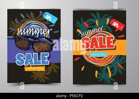 Estate modello di vendita banner Illustrazione Vettoriale