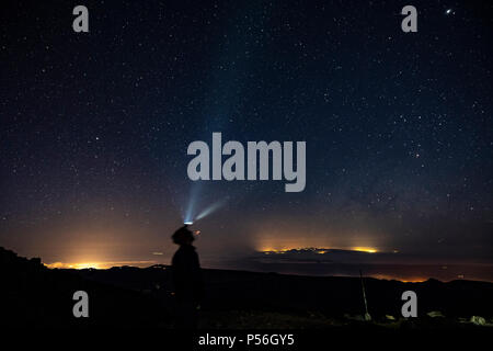 Tenerife. Il monte Teide. Stelle visto dal rifugio di Altavista, a 3200m di altitudine. Foto Stock