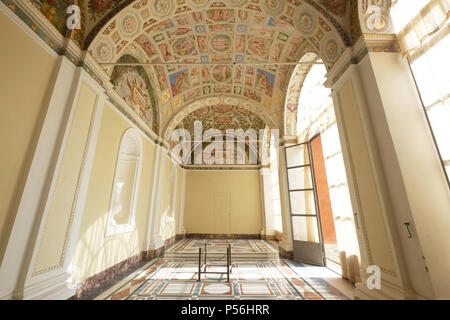 Il Castello di Belcaro,(loggia),Siena,Italia Foto Stock