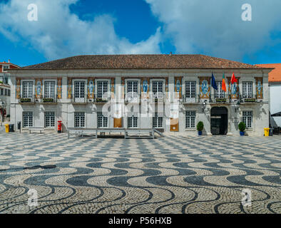 Cascais, Portogallo - 9 Giugno 2018: Portoghese azulejos presso il municipio di Cascais in Portogallo Foto Stock