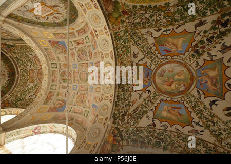 Il Castello di Belcaro,(loggia),Siena,Italia Foto Stock