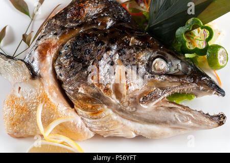 BBQ giapponese testa di salmone Foto Stock