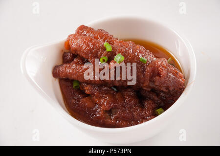 Pollo brasato in piedi in Salsa Bruna Foto Stock