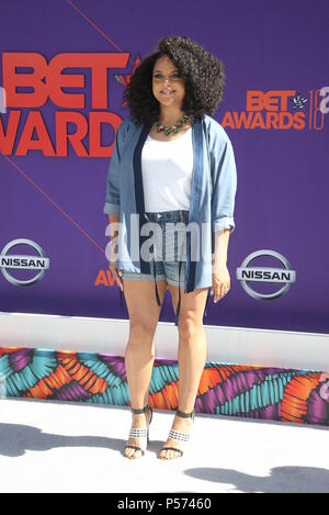 Los Angeles, Ca, Stati Uniti d'America. Il 24 giugno 2018. Marsha Ambrosius, al 2018 BET Awards - Arrivi presso il Microsoft Theatre di Los Angeles, la California il 24 giugno 2018. Credito: MediaPunch Inc/Alamy Live News Foto Stock