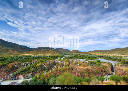 Epupa Falls, Kunene, Regione di Kunene, Namibia Foto Stock