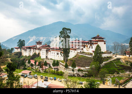Più grande monastero fortezza, Trongsa Dzong, Trongsa, regione Himalayana, Bhutan Foto Stock