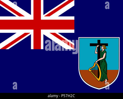 Gazzetta bandiera nazionale di Montserrat Foto Stock