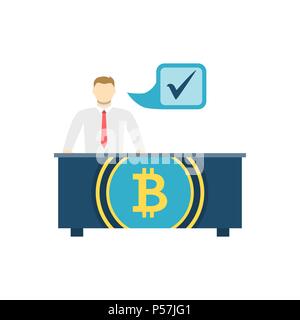 OTC Trading piatto icona Vettore Illustrazione Vettoriale