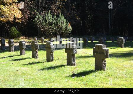 Cimitero di soldati sconosciuti in Oderbrück nel Harz Foto Stock