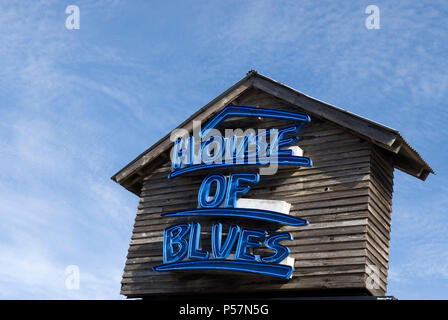 House of Blues segno a piedi nudi sbarco North Myrtle Beach SC USA Foto Stock