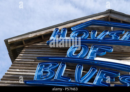 House of Blues segno a piedi nudi sbarco North Myrtle Beach SC USA Foto Stock