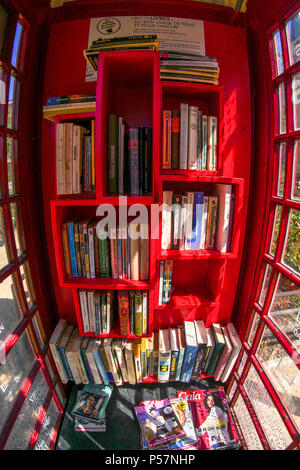 Libri di pubblico cabin Bron, Francia Foto Stock