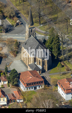 Bad Arolsen, chiesa cattolica Enge evitare di San Giovanni Battista, Waldeck-Frankenberg, Hesse, Germania, DEU, Europa, vista aerea, uccelli-occhi vista, Vista aerea, Foto Stock