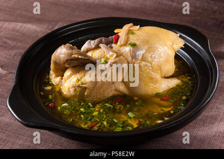 zuppa di pollo Foto Stock