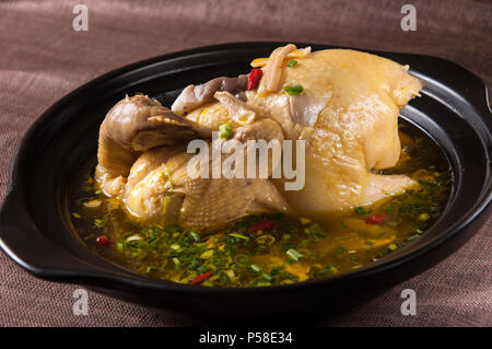 zuppa di pollo Foto Stock
