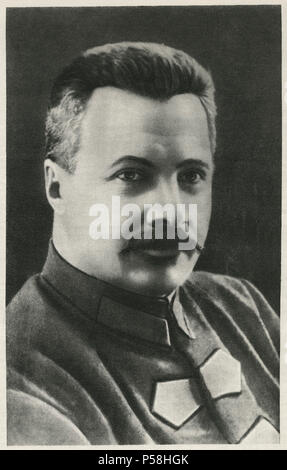 Mikhail Frunze (1885-1925), leader bolscevico durante la rivoluzione russa e comandante dell'Armata Rossa durante la Guerra Civile Russa, Ritratto, 1924 Foto Stock