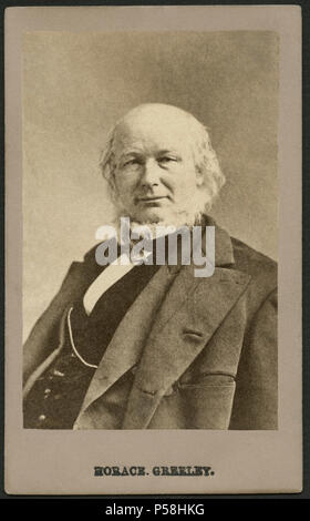 Horace Greeley (1811-1872), editore americano e uomo politico, Ritratto Foto Stock
