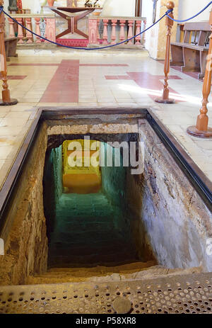 San Salvatore ipogeo, Cabras, Distretto di Oristano, Sardegna, Italia, Europa Foto Stock