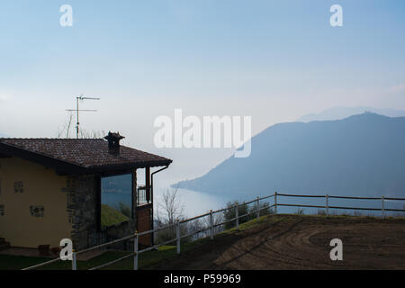 Lago d'Iseo Visualizza Foto Stock
