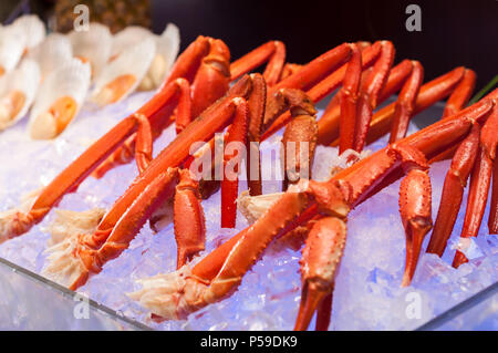 Crab gambe sul ghiaccio Foto Stock