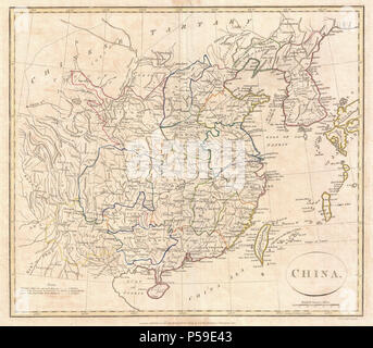 1799 Clemente Cruttwell Mappa di Cina, Corea e Taiwan - Geographicus - Cina-cruttwell-1799. Foto Stock