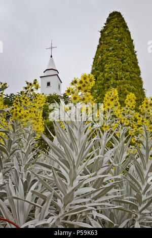 Il campanile della chiesa di Monserrate, Bogotà, Colombia Foto Stock