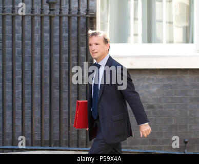 Londra, UK, 26 giugno 2018,il Segretario di Stato per il Galles Rt Hon Alun Cairns MP settimanale per la riunione di gabinetto al 10 di Downing Street a Londra.Credit Keith Larby/Alamy Live News Foto Stock